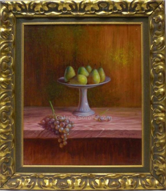 Angel Regaño: Pears and grapes