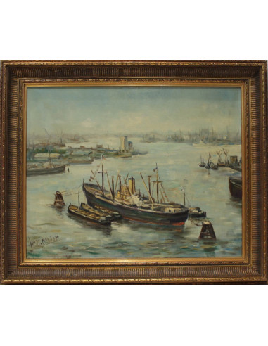 Escuela Holandesa: Puerto de Rotterdam