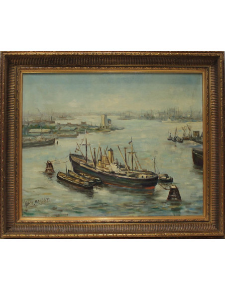 Escuela Holandesa: Puerto de Rotterdam
