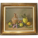 José Ortega: Still life vessel and fruits