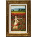 Silvia Navarro: Girl picking poppies