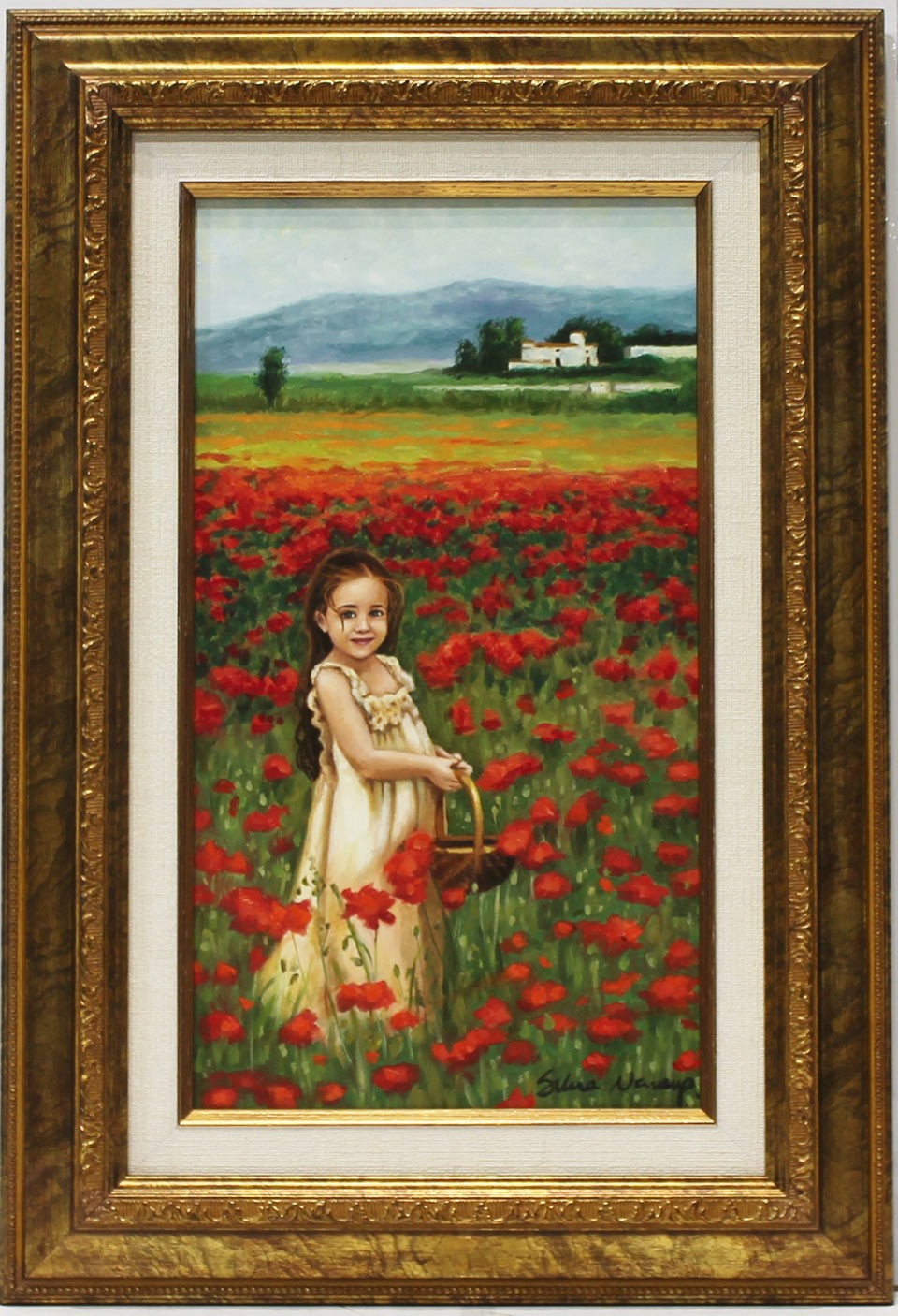 Silvia Navarro: Girl picking poppies