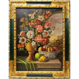 Rafael Bernois: Still life of flowers