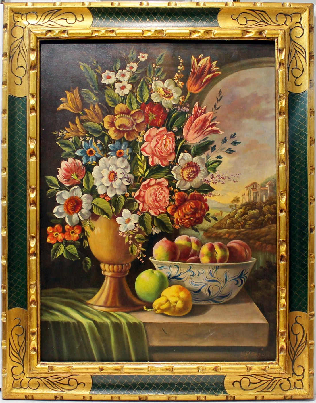 Rafael Bernois: Still life of flowers