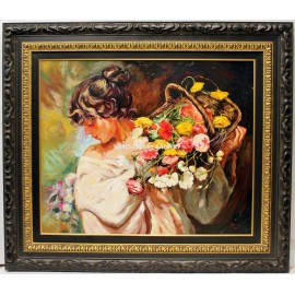 Woman with flowers