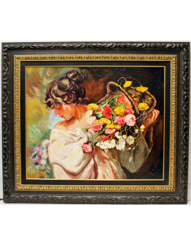 Jose Luis Giner: Mujer con flores
