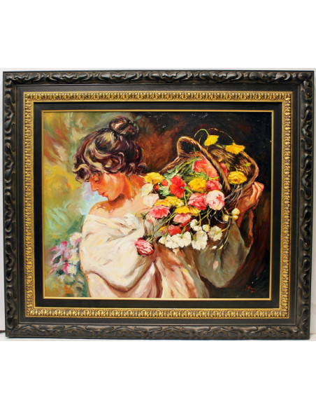 Jose Luis Giner: Mujer con flores