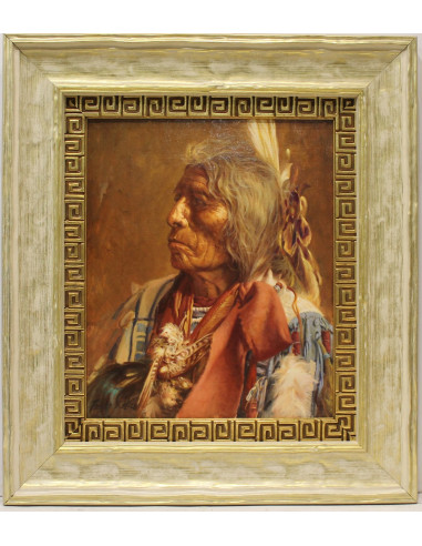 Pablo S. Chias: Indian "slow bull". Original oil paintings for sale at Sorolla Art Gallery