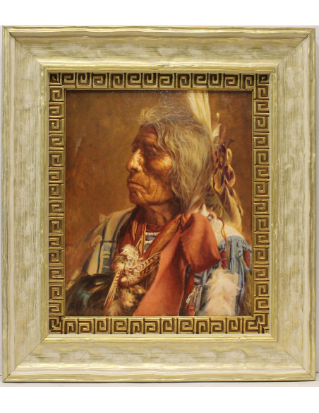 Pablo S. Chias: Indian "slow bull". Original oil paintings for sale at Sorolla Art Gallery