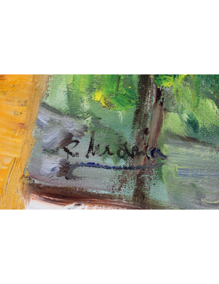 Rosa María: Flowerpot and geraneos