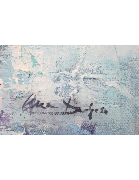 Ana Delgado: Lirios en jarrón azul