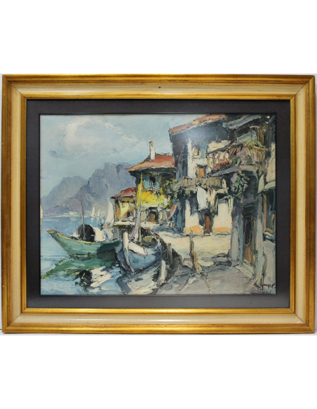 Anónimo: Print Boats in the harbour