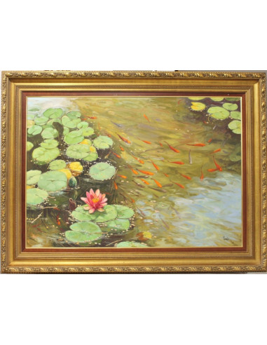 Manuel Leal: Estanque con peces