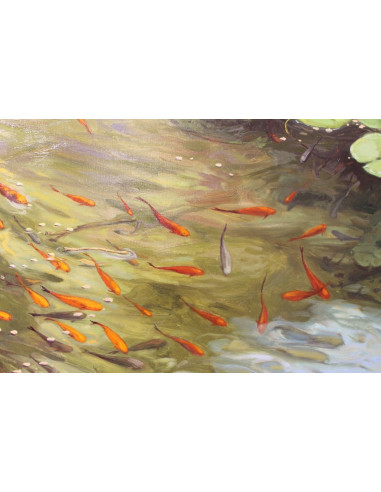 Manuel Leal: Estanque con peces