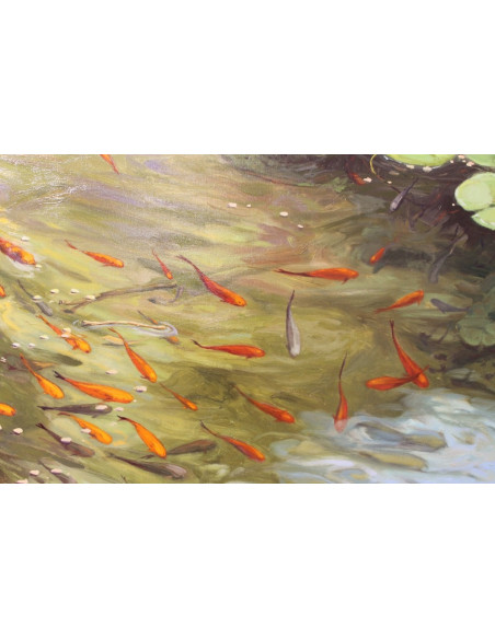 Manuel Leal: Estanque con peces