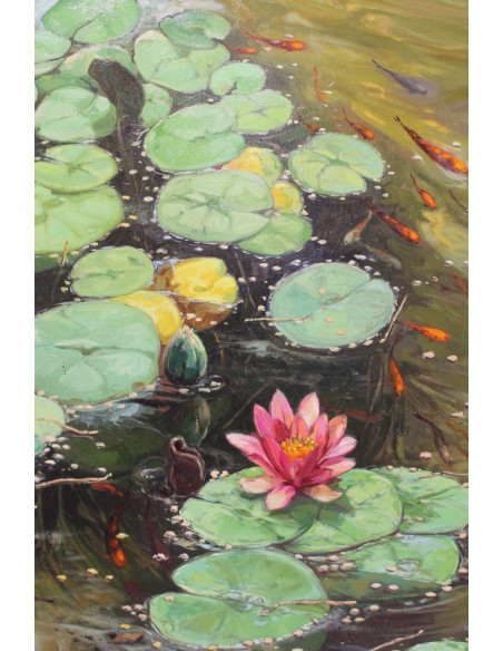 Manuel Leal: Estanque con peces