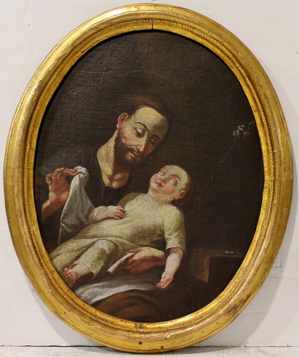 Anónimo: San José con el niño