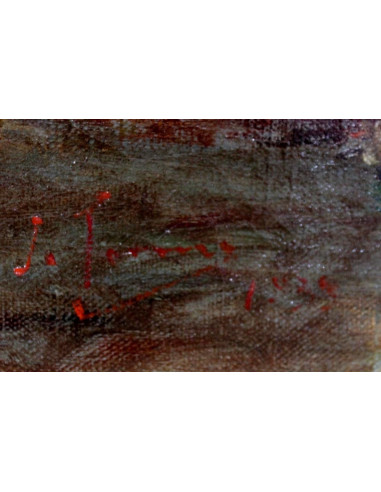 Firma ilegible: Courtyard of the cortijo