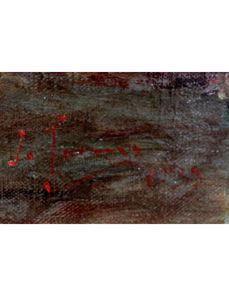 Firma ilegible: Courtyard of the cortijo