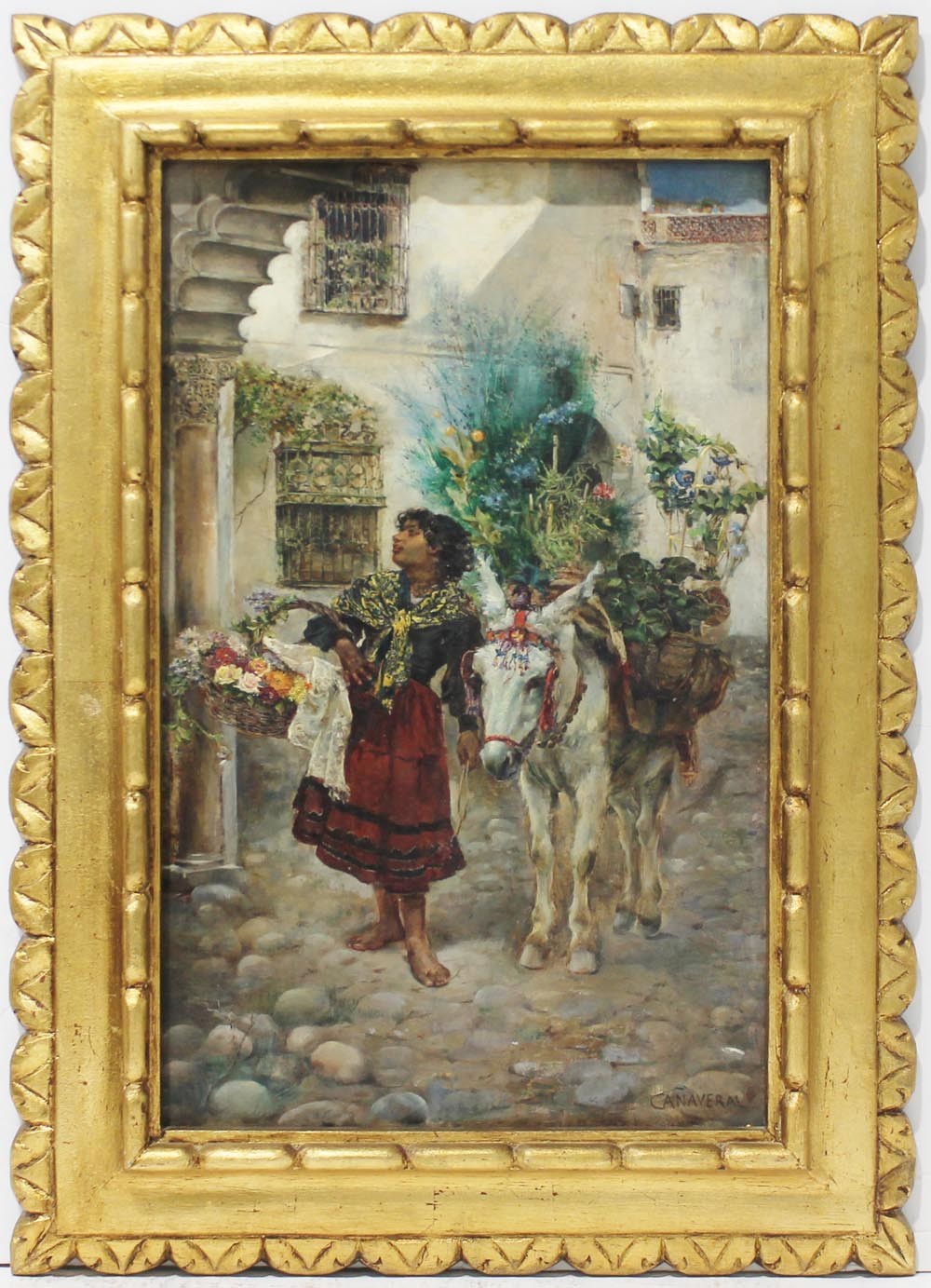 José Cañaveral y Pérez: Woman with donkey