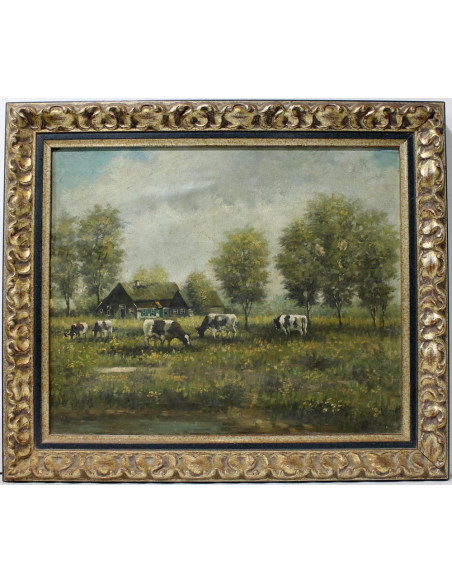 Firma ilegible: Cows in the field