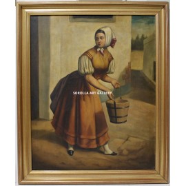 V.D. Bequez: Woman with bucket