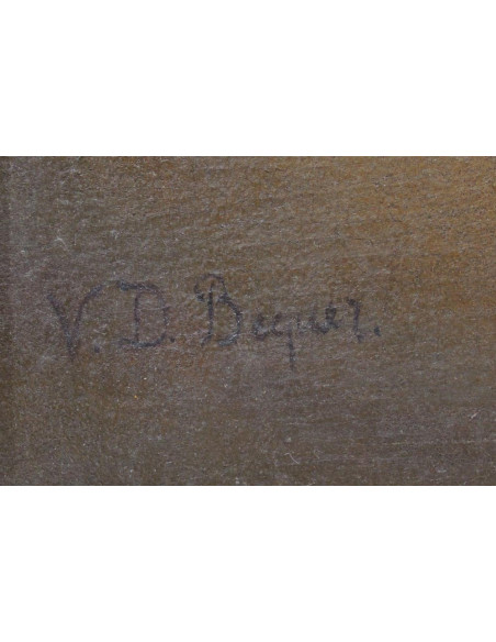 V.D. Bequez: Mujer con cubo