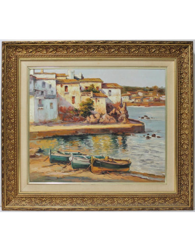 Anónimo: Paisaje y barcas