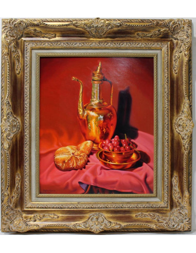 Frutos García: Vase and cherries