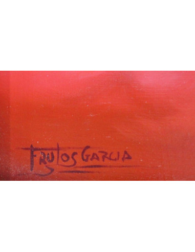 Frutos García: Vase and cherries