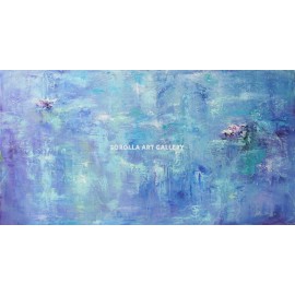 Ana Delgado: Water lilies in blue