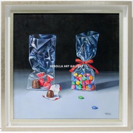 Still life of lacasitos and bonbons