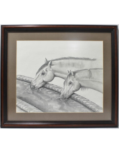 Lora Sangran: Caballos bebiendo