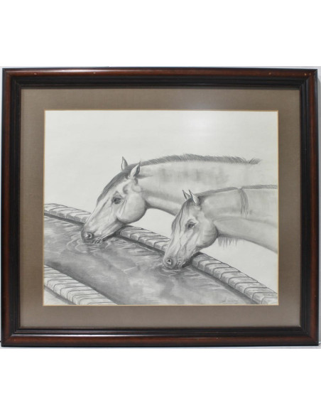 Lora Sangran: Caballos bebiendo