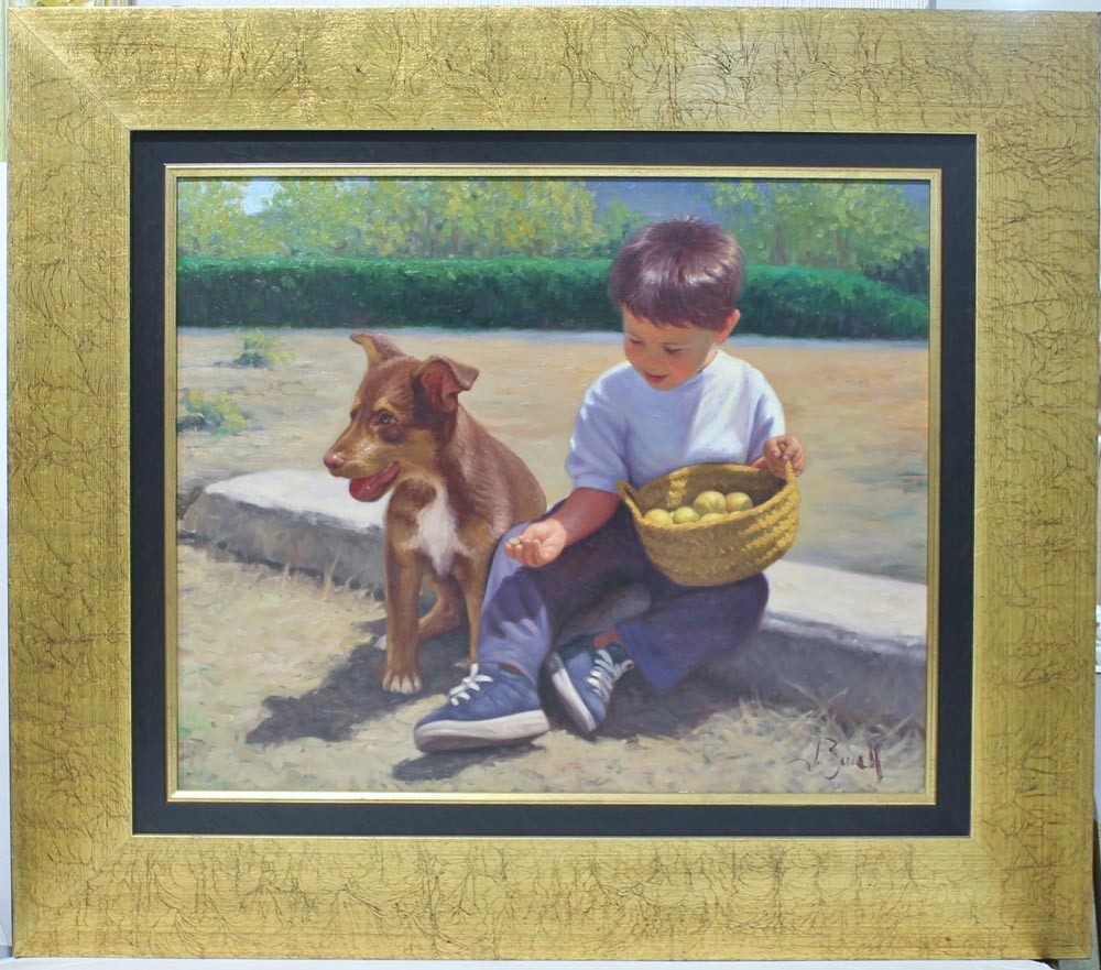 J. Borrell: Niño con perro
