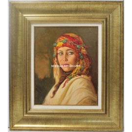 Woman with beads