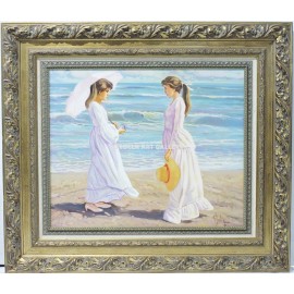 Mujeres en la orilla de la playa