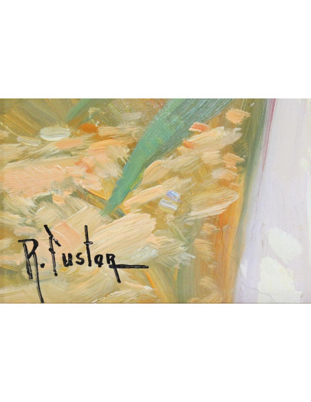 "Mi hija y mi nieto" | Cuadro al óleo de Fuster