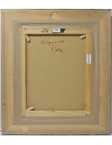 "Mi hija y mi nieto" | Cuadro al óleo de Fuster