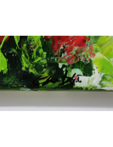 Rosa roja | Cuadro al óleo de Ana Delgado