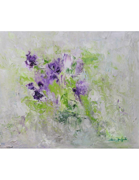 Lilas | Cuadro al óleo de Ana Delgado