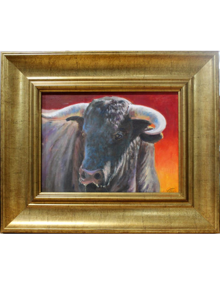 Toro de lídia | Cuadro al óleo de José Luis Valdivia