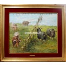 Bulls in the countryside