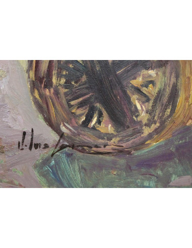 Esperando la pesca | Cuadro al óleo de José Luis Giner