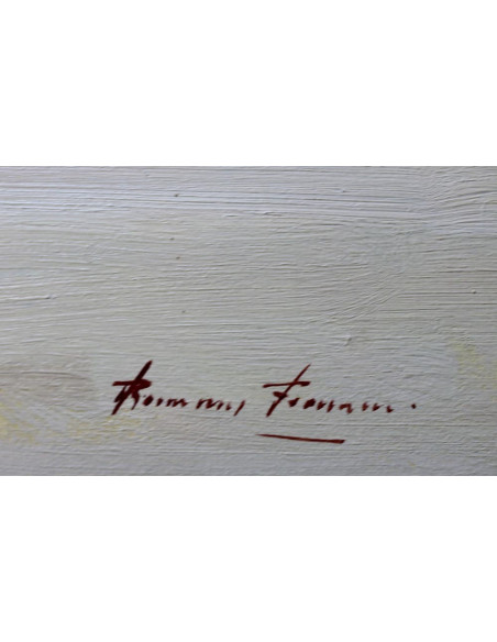 Paisaje árabe | Cuadro al óleo de Román Francés