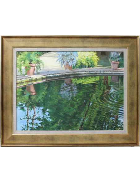 José Luis Valdivia: Fountain with flowerpots (Alcazar de Sevilla)