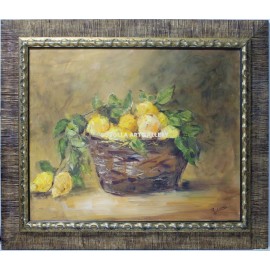 Basket with lemons