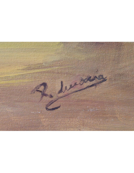 Cesta con limones | Cuadro al óleo de Rosa María