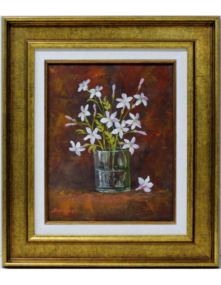 Jazmines | Cuadro al óleo de Barrios