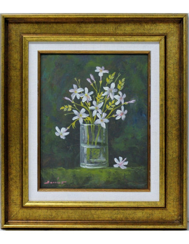 Jazmines | Cuadro al óleo de Barrios